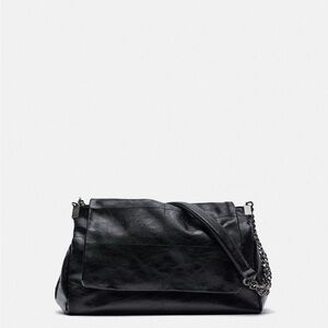 zara rock style flap shoulder bag